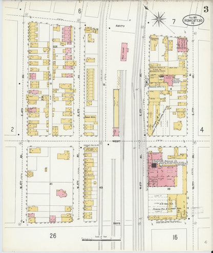Sanborn Fire Insurance Map from Homestead, Allegheny County, Pennsylvania (1907), Sheet #0003 - Complete Map Set gallery image, historic Sanborn map, vintage wall art, Pennsylvania Pennsylvania
