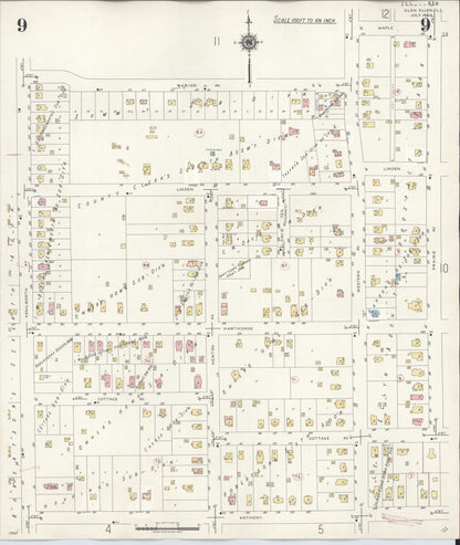 Sanborn Fire Insurance Map from Glen Ellyn, Du Page County, Illinois (1940), Sheet #0009