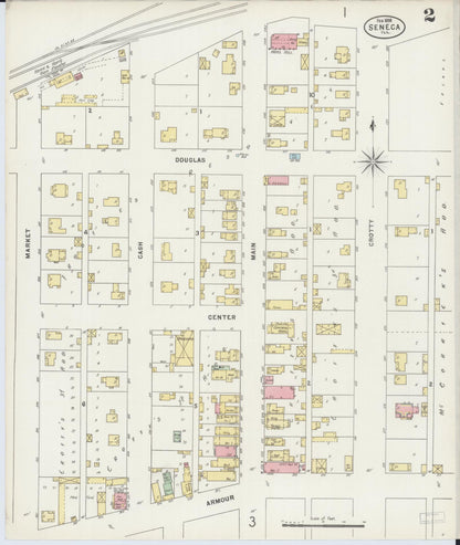 Sanborn Fire Insurance Map from Seneca, La Salle County, Illinois (1898), Sheet #0002 - Historic Sanborn Fire Insurance Map Print, vintage old map wall art, antique decor, genealogy gift, Illinois Illinois map
