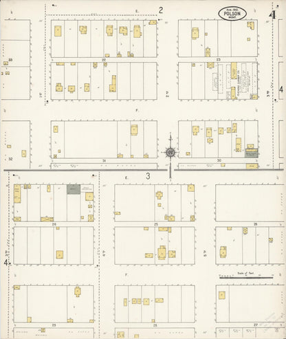 Sanborn Fire Insurance Map from Polson, Lake County, Montana (1910), Sheet #0004 - Complete Map Set gallery image, historic Sanborn map, vintage wall art, Montana Montana