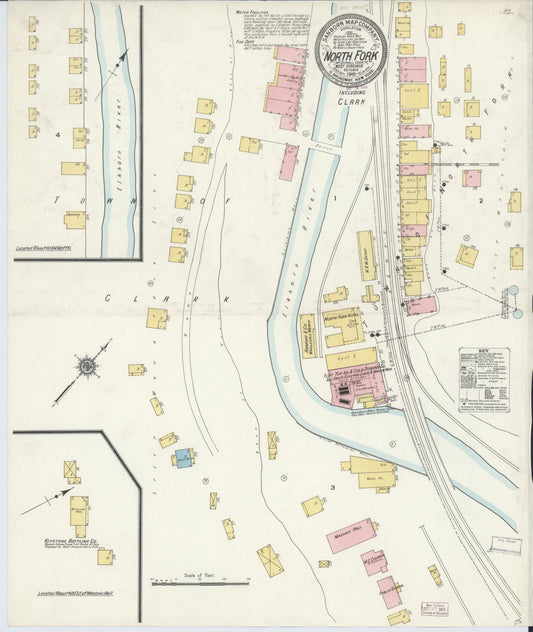 Sanborn Fire Insurance Map from Northfork, Mcdowell County, West Virginia (1910), Sheet #0001 - Historic Sanborn Fire Insurance Map Print, vintage old map wall art, antique decor, genealogy gift, West Virginia West Virginia map