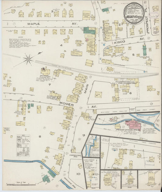 Sanborn Fire Insurance Map from Mount Kisco, Westchester County, New York. (1885) – Historic Sanborn Fire Insurance Map Print