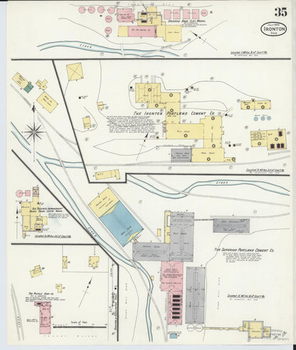 Sanborn Fire Insurance Map from Ironton, Lawrence County, Ohio (1909), Sheet #0035 - Historic Sanborn Fire Insurance Map Print, vintage old map wall art, antique decor, genealogy gift, Ohio Ohio map