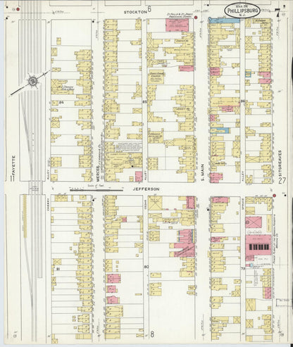 Sanborn Fire Insurance Map from Phillipsburg, Warren County, New Jersey (1916), Sheet #0007 - Complete Map Set gallery image, historic Sanborn map, vintage wall art, New Jersey New Jersey