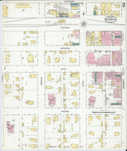 Sanborn Fire Insurance Map from Newman, Douglas County, Illinois (1909), Sheet #0002 - Complete Map Set gallery image, historic Sanborn map, vintage wall art, Illinois Illinois
