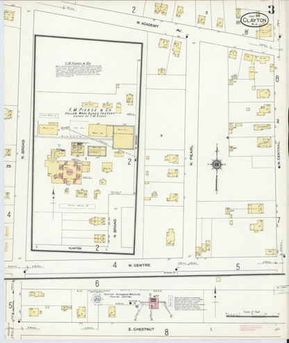 Sanborn Fire Insurance Map from Clayton, Gloucester County, New Jersey (1910), Sheet #0003 - Complete Map Set gallery image, historic Sanborn map, vintage wall art, New Jersey New Jersey