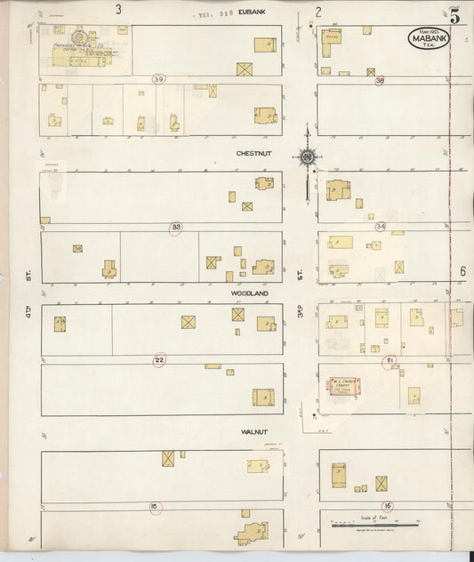 Sanborn Fire Insurance Map from Mabank, Kaufman County, Texas (1934), Sheet #0005 - Historic Sanborn Fire Insurance Map Print, vintage old map wall art, antique decor, genealogy gift, Texas Texas map