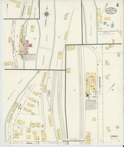 Sanborn Fire Insurance Map from Chester, Hampden County, Massachusetts (1910), Sheet #0004 - Complete Map Set gallery image, historic Sanborn map, vintage wall art, Massachusetts Massachusetts