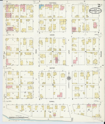 Sanborn Fire Insurance Map from McConnelsville, Morgan County, Ohio (1911), Sheet #0002 - Complete Map Set gallery image, historic Sanborn map, vintage wall art, Ohio Ohio