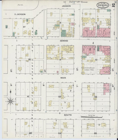 Sanborn Fire Insurance Map from Seward, Seward County, Nebraska (1889), Sheet #0002 - Complete Map Set gallery image, historic Sanborn map, vintage wall art, Nebraska Nebraska