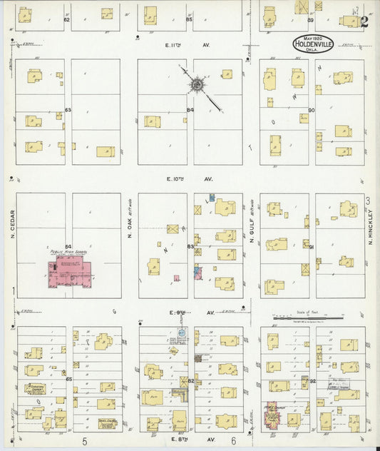 Sanborn Fire Insurance Map from Holdenville, Hughes County, Oklahoma (1920), Sheet #0002 - Historic Sanborn Fire Insurance Map Print, vintage old map wall art, antique decor, genealogy gift, Oklahoma Oklahoma map