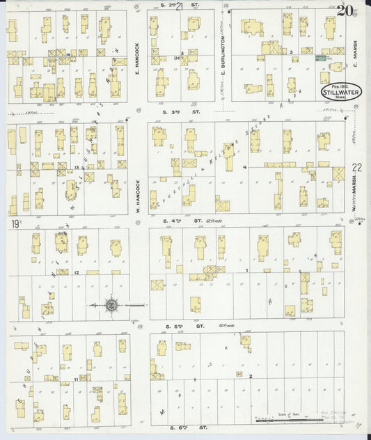 Sanborn Fire Insurance Map from Stillwater, Washington County, Minnesota (1910), Sheet #0020 - Historic Sanborn Fire Insurance Map Print, vintage old map wall art, antique decor, genealogy gift, Minnesota Minnesota map