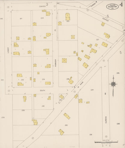 Sanborn Fire Insurance Map from Silverton, Marion County, Oregon (1922), Sheet #0004 - Complete Map Set gallery image, historic Sanborn map, vintage wall art, Oregon Oregon
