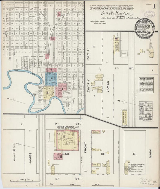 Sanborn Fire Insurance Map from Moorhead, Clay County, Minnesota. (1884) – Map View