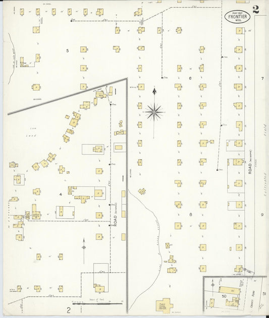 Sanborn Fire Insurance Map from Frontier, Lincoln County, Wyoming (1907), Sheet #0002 - Historic Sanborn Fire Insurance Map Print, vintage old map wall art, antique decor, genealogy gift, Wyoming Wyoming map