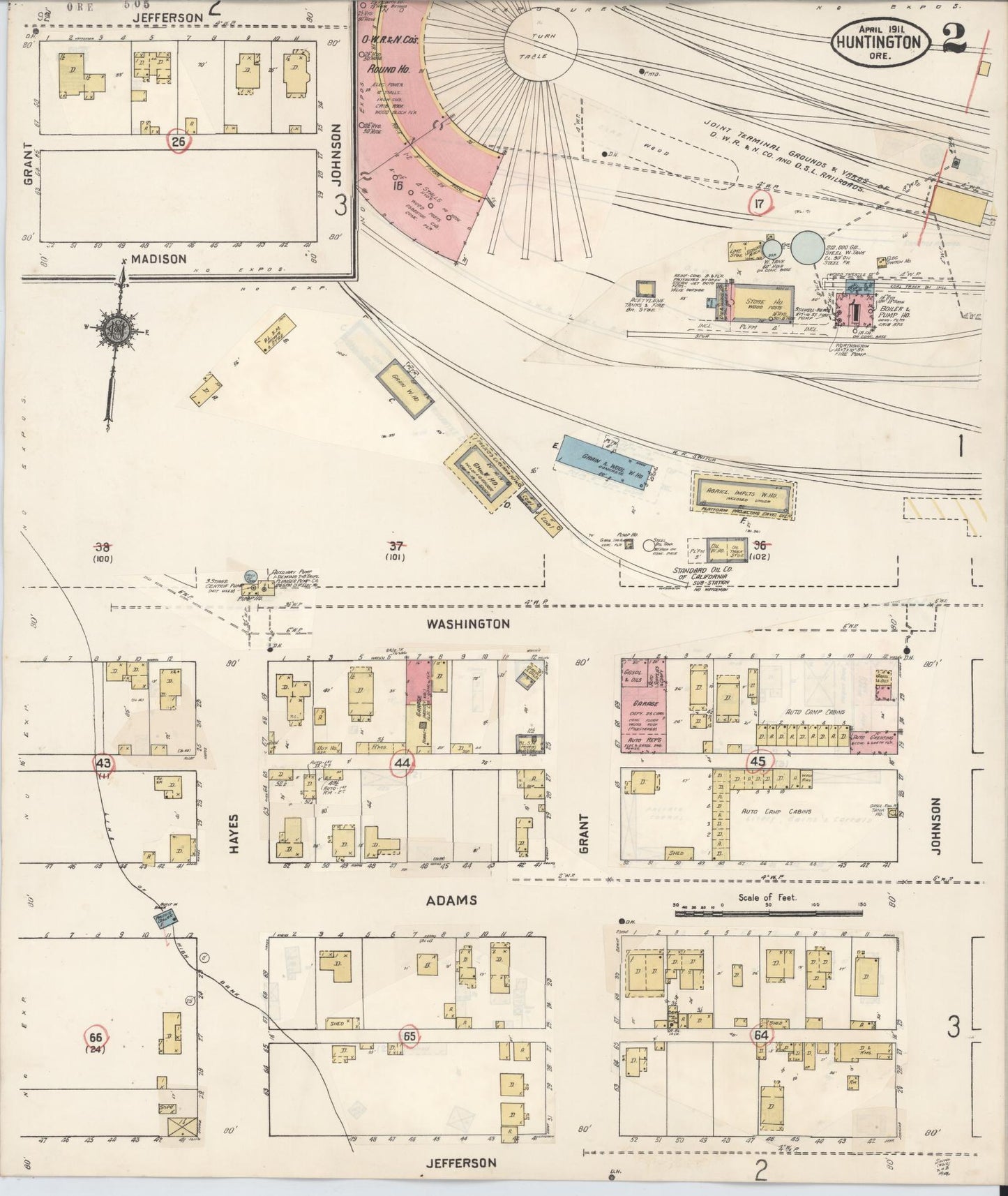 Sanborn Fire Insurance Map from Huntington, Baker County, Oregon (1930), Sheet #0002 - Complete Map Set gallery image, historic Sanborn map, vintage wall art, Oregon Oregon