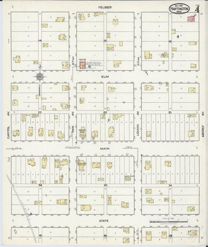 Sanborn Fire Insurance Map from Hartington, Cedar County, Nebraska (1920), Sheet #0004 - Complete Map Set gallery image, historic Sanborn map, vintage wall art, Nebraska Nebraska