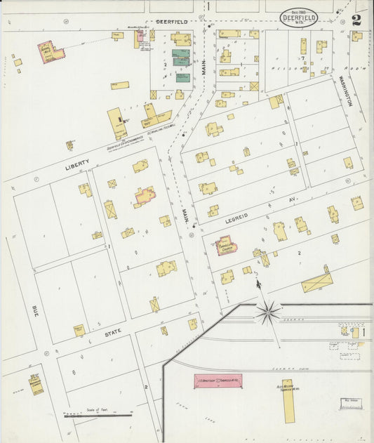Sanborn Fire Insurance Map from Deerfield, Dane County, Wisconsin (1903), Sheet #0002 - Historic Sanborn Fire Insurance Map Print, vintage old map wall art, antique decor, genealogy gift, Wisconsin Wisconsin map
