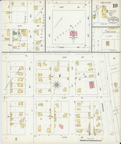 Sanborn Fire Insurance Map from Sterling, Whiteside County, Illinois (1903), Sheet #0019 - Complete Map Set gallery image, historic Sanborn map, vintage wall art, Illinois Illinois