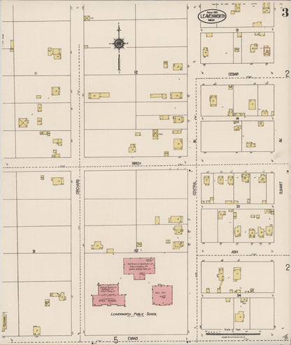 Sanborn Fire Insurance Map from Leavenworth, Chelan County, Washington (1921), Sheet #0003 - Complete Map Set gallery image, historic Sanborn map, vintage wall art, Washington Washington