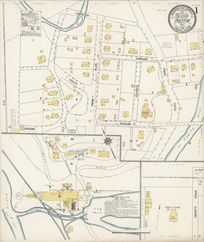 Sanborn Fire Insurance Map from Preston, King County, Washington (1912), Sheet #0001 - Complete Map Set gallery image, historic Sanborn map, vintage wall art, Washington Washington