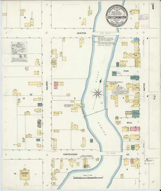 Sanborn Fire Insurance Map from Fort Covington, Franklin County, New York. (1909) – Historic Sanborn Fire Insurance Map Print