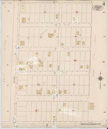 Sanborn Fire Insurance Map from Gearhart, Clatsop County, Oregon (1928), Sheet #0004 - Complete Map Set gallery image, historic Sanborn map, vintage wall art, Oregon Oregon