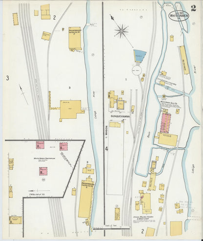 Sanborn Fire Insurance Map from White Haven, Luzerne County, Pennsylvania (1903), Sheet #0002 - Complete Map Set gallery image, historic Sanborn map, vintage wall art, Pennsylvania Pennsylvania