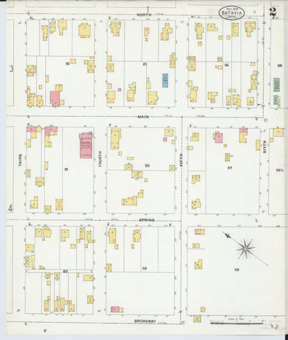 Sanborn Fire Insurance Map from Batavia, Clermont County, Ohio (1904), Sheet #0002 - Historic Sanborn Fire Insurance Map Print, vintage old map wall art, antique decor, genealogy gift, Ohio Ohio map