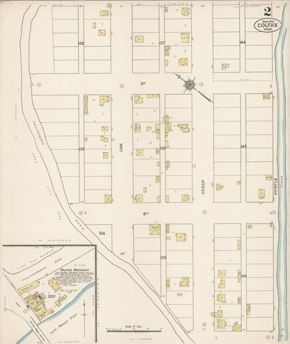 Sanborn Fire Insurance Map from Colfax, Whitman County, Washington (1912), Sheet #0002 - Complete Map Set gallery image, historic Sanborn map, vintage wall art, Washington Washington