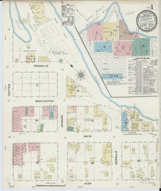 Sanborn Fire Insurance Map from Lake City, Wabasha County, Minnesota. (1891) – Map View