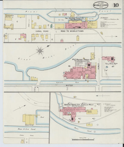 Sanborn Fire Insurance Map from Middletown, Butler County, Ohio (1895), Sheet #0010 - Complete Map Set gallery image, historic Sanborn map, vintage wall art, Ohio Ohio