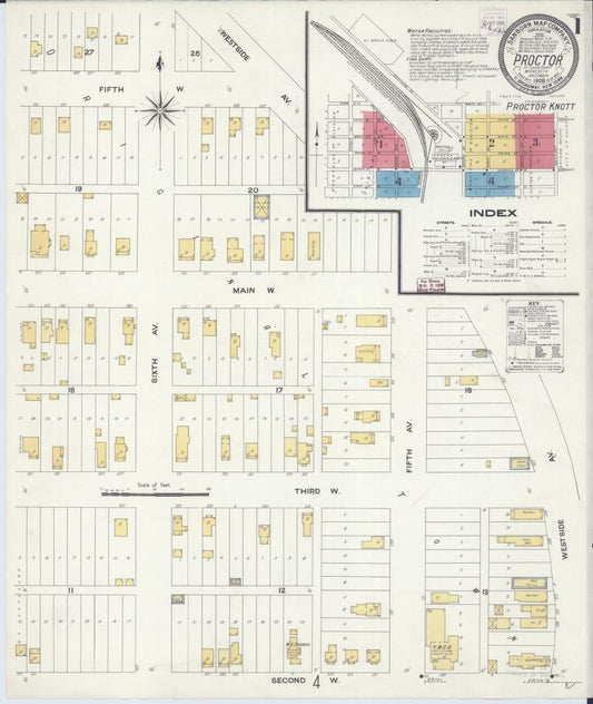 Sanborn Fire Insurance Map from Proctor, Saint Louis County, Minnesota. (1908) – Map View