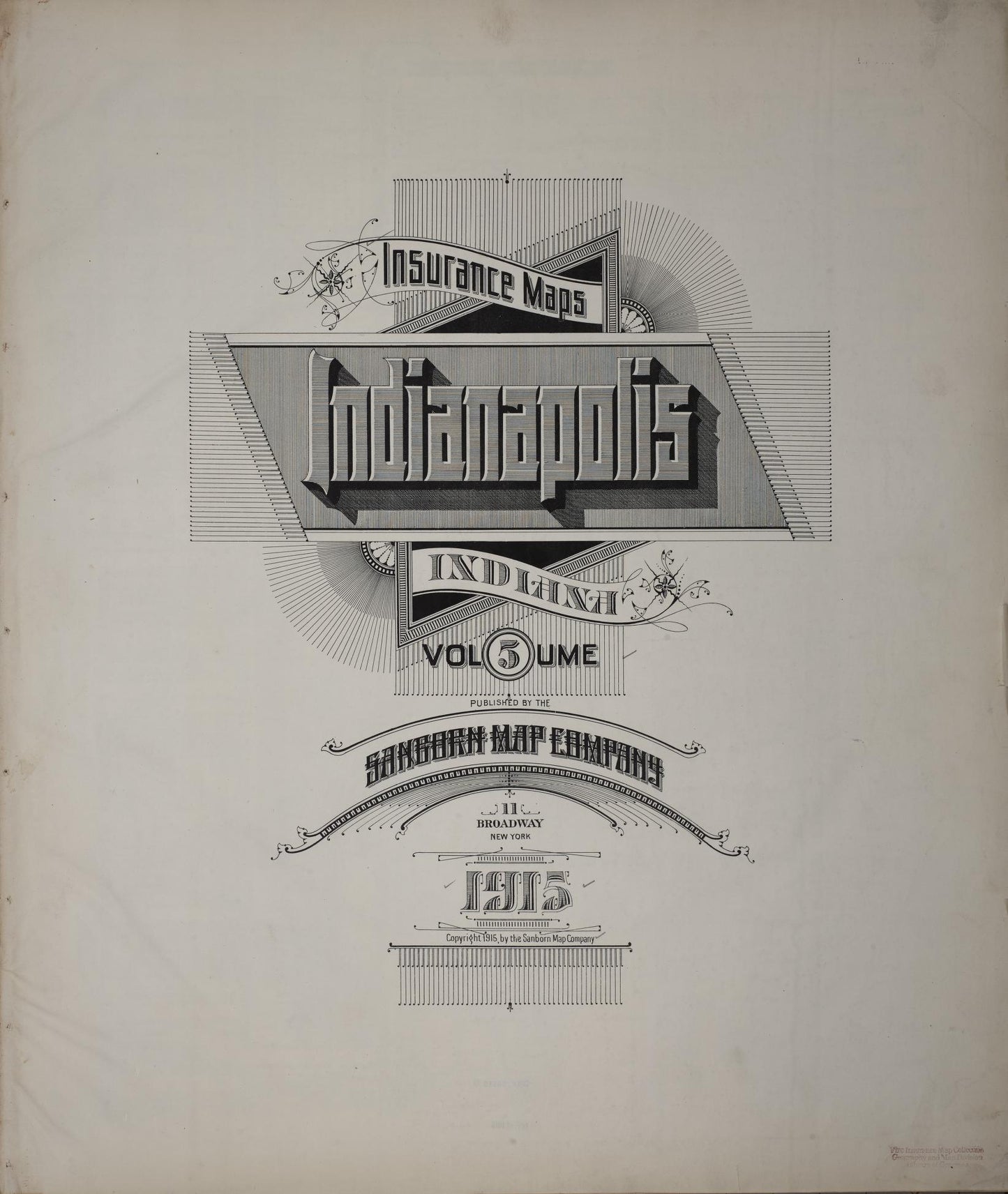 Sanborn Fire Insurance Map from Indianapolis, Marion County, Indiana (1915), Sheet #0001 - Complete Map Set gallery image, historic Sanborn map, vintage wall art, Indiana Indiana