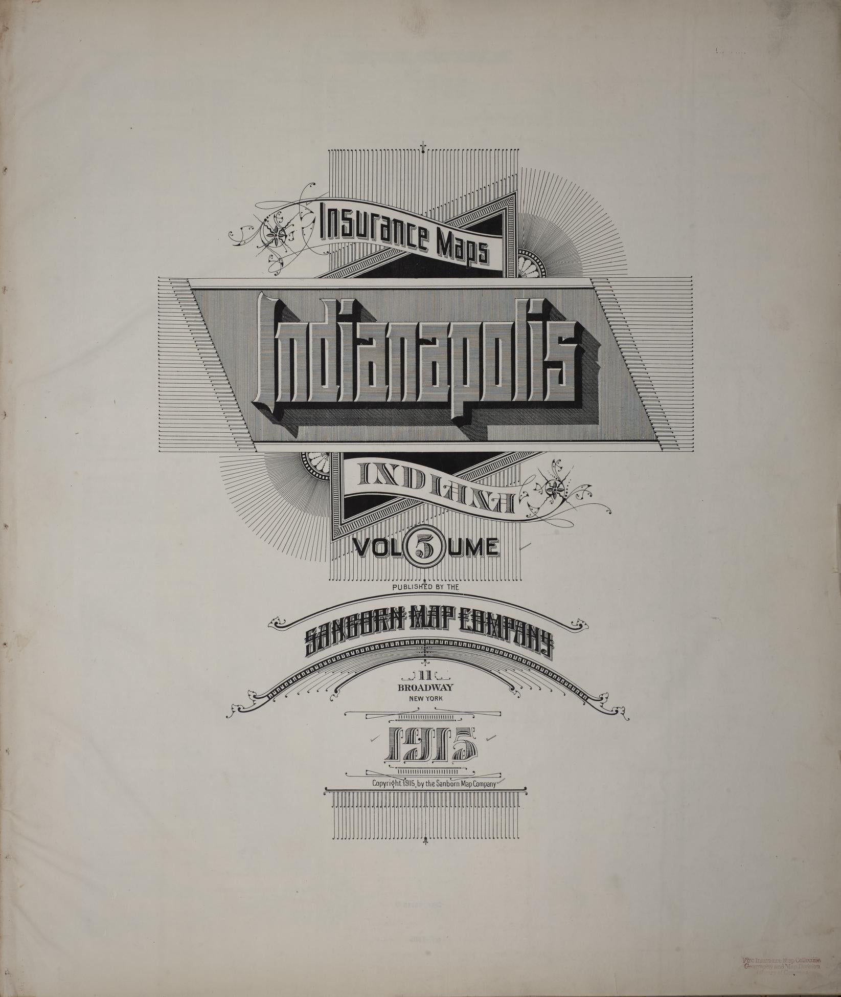 Sanborn Fire Insurance Map from Indianapolis, Marion County, Indiana (1915), Sheet #0001 - Complete Map Set gallery image, historic Sanborn map, vintage wall art, Indiana Indiana