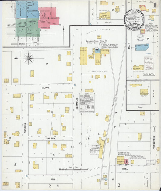 Sanborn Fire Insurance Map from Seymour, Outagamie County, Wisconsin (1900), Sheet #0001 - Complete Map Set gallery image, historic Sanborn map, vintage wall art, Wisconsin Wisconsin