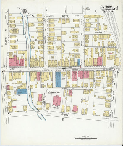 Sanborn Fire Insurance Map from Kingston, Luzerne County, Pennsylvania (1919), Sheet #0004 - Complete Map Set gallery image, historic Sanborn map, vintage wall art, Pennsylvania Pennsylvania