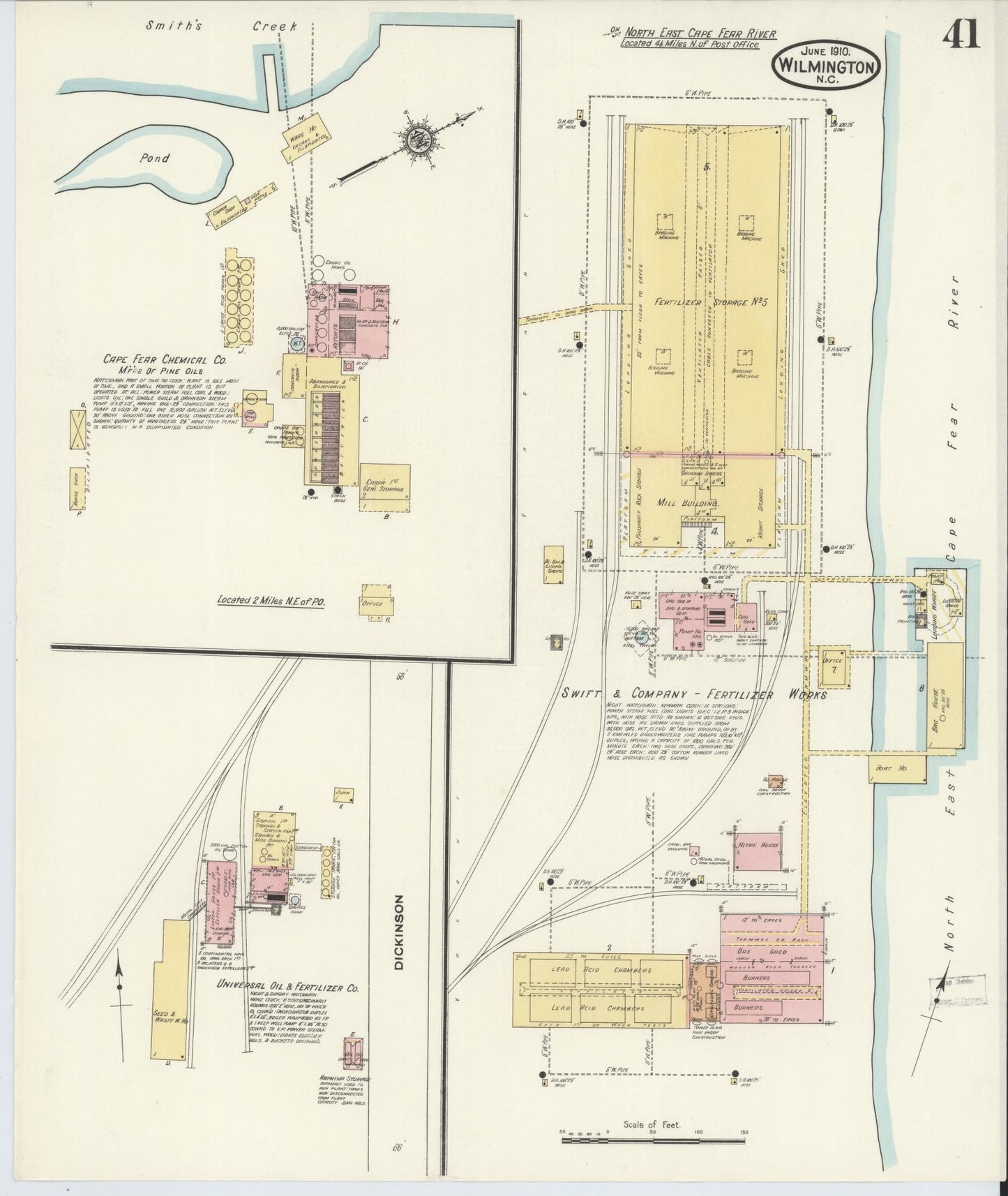 Sanborn Fire Insurance Map from Wilmington, New Hanover County, North Carolina (1910), Sheet #0041 - Complete Map Set gallery image, historic Sanborn map, vintage wall art, North Carolina North Carolina