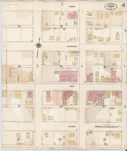 Sanborn Fire Insurance Map from Athena, Umatilla County, Oregon (1932), Sheet #0004 - Complete Map Set gallery image, historic Sanborn map, vintage wall art, Oregon Oregon