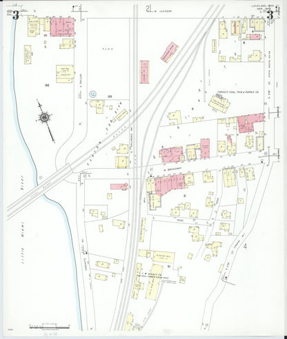 Sanborn Fire Insurance Map from Loveland, Clermont, Hamilton, And Warren County, Ohio (1946), Sheet #0003 - Complete Map Set gallery image, historic Sanborn map, vintage wall art, Ohio Ohio