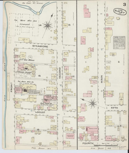 Sanborn Fire Insurance Map from Ripley, Brown County, Ohio (1884), Sheet #0003 - Complete Map Set gallery image, historic Sanborn map, vintage wall art, Ohio Ohio