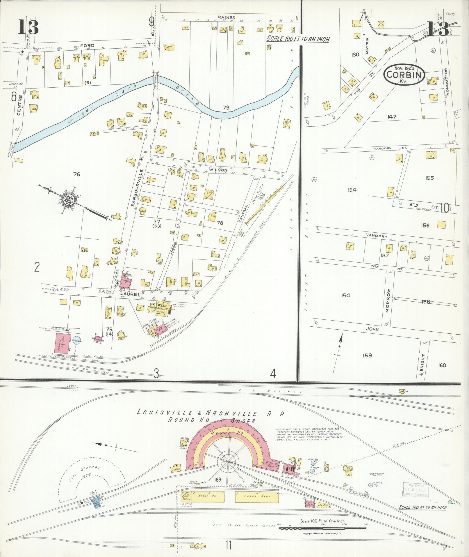Sanborn Fire Insurance Map from Corbin, Knox and Whitley Counties ...