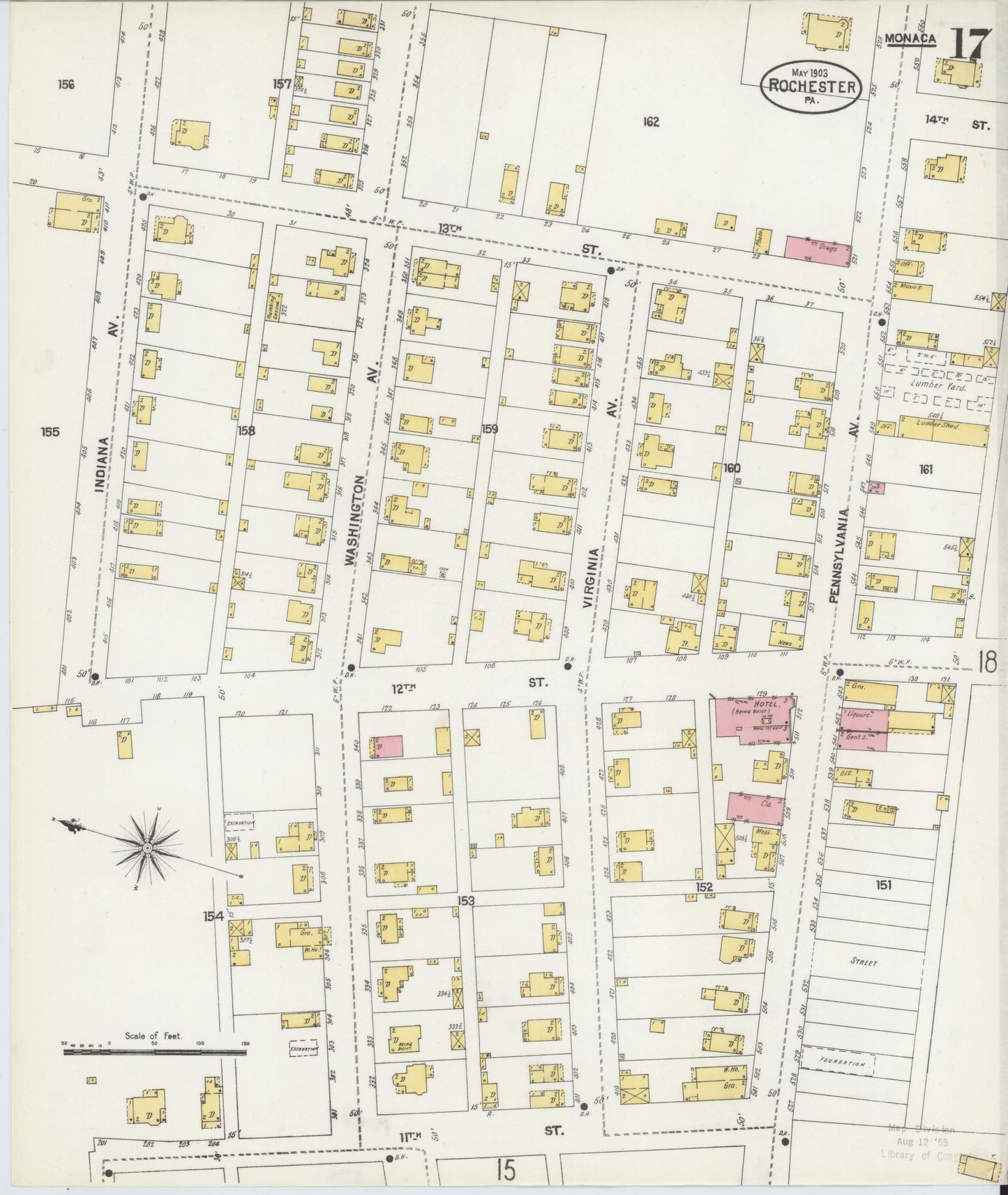 Sanborn Fire Insurance Map from Rochester, Beaver County, Pennsylvania (1903), Sheet #0017 - Complete Map Set gallery image, historic Sanborn map, vintage wall art, Pennsylvania Pennsylvania