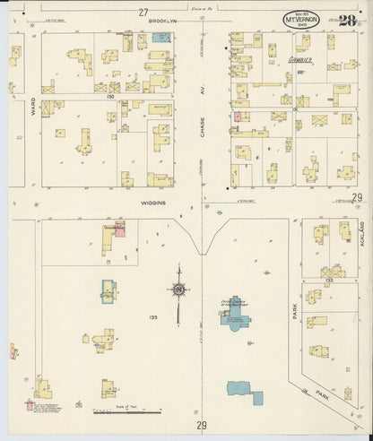 Sanborn Fire Insurance Map from Mount Vernon, Knox County, Ohio (1913), Sheet #0028 - Complete Map Set gallery image, historic Sanborn map, vintage wall art, Ohio Ohio