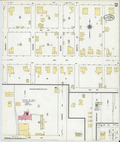 Sanborn Fire Insurance Map from Luverne, Crenshaw County, Alabama (1910), Sheet #0002 - Complete Map Set gallery image, historic Sanborn map, vintage wall art, Alabama Alabama