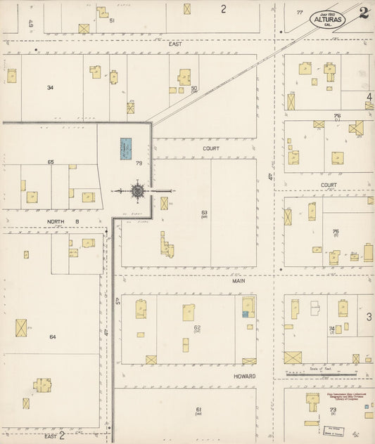 Sanborn Fire Insurance Map from Alturas, Modoc County, California (1912), Sheet #0002 - Historic Sanborn Fire Insurance Map Print, vintage old map wall art, antique decor, genealogy gift, California California map
