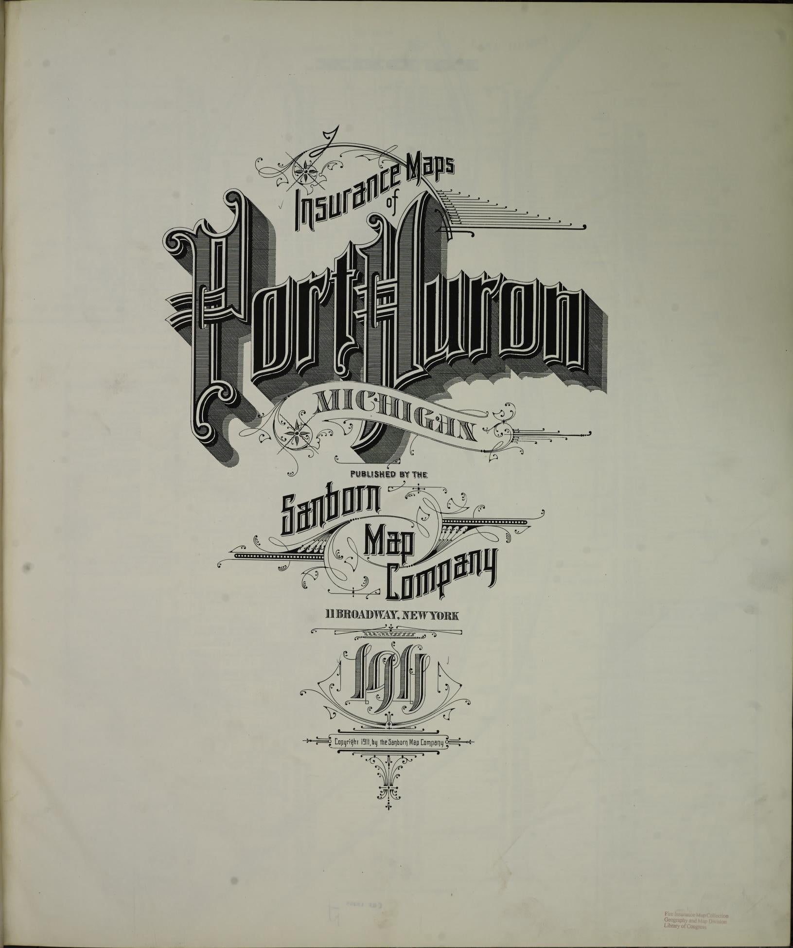 Sanborn Fire Insurance Map from Port Huron, Saint Clair County, Michigan. (1911) – Historic Sanborn Fire Insurance Map Print