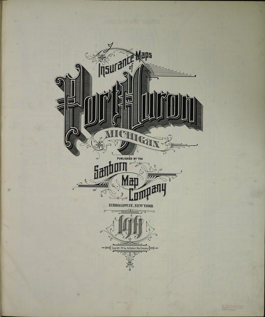 Sanborn Fire Insurance Map from Port Huron, Saint Clair County, Michigan. (1911) – Historic Sanborn Fire Insurance Map Print