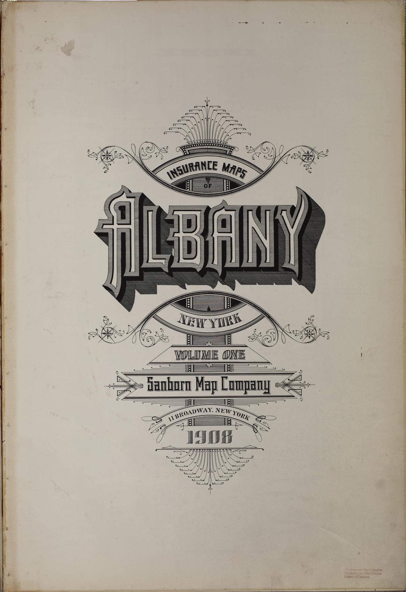 Sanborn Fire Insurance Map from Albany, Albany County, New York. (1908) – Historic Sanborn Fire Insurance Map Print