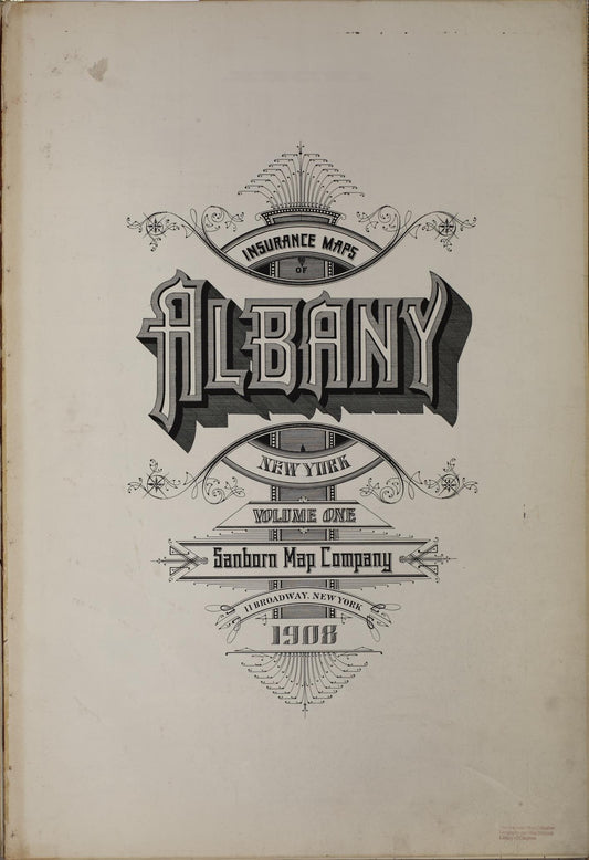 Sanborn Fire Insurance Map from Albany, Albany County, New York. (1908) – Historic Sanborn Fire Insurance Map Print